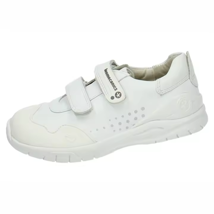 Deportivos marca BIOMECANICS para niño en color blanco. DEPORTIVOS DE PIEL - 1