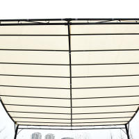 Outsunny Cenador de Jardín 3x3 m Pérgola con Toldo y 16 Orificios de Drenaje para Patio Terraza Metal y Poliéster 180 g/m² Resistente Crema - details 3