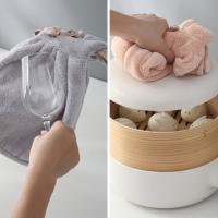 Toalla De Mano De Microfibra Coral Velvet Absorbente Y Engrosada Con Percha Para Cocina Y Baño Toalla De Mano Rectangular Lavable En Máquina - details 3