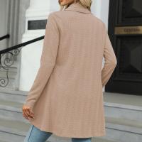 Chaqueta Abierta Delantera Para Mujer Casual De Manga Larga Ligera Tejida Suave Suéter Otoño Invierno Solido Estilo Calle - details 30