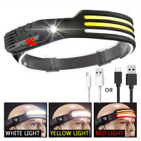 Linterna Frontal LED COB Recargable Por USB Super Brillante Con Sensor De Inducción Dimmer Para Camping Caminar Y Senderismo Al Aire Libre - details 0