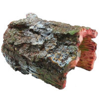 Cueva De Resina Para Tortuga Y Reptiles Simulación De Árbol De Piel Decoración De Paisaje Acuario Para Anfibios Y Aves - details 0