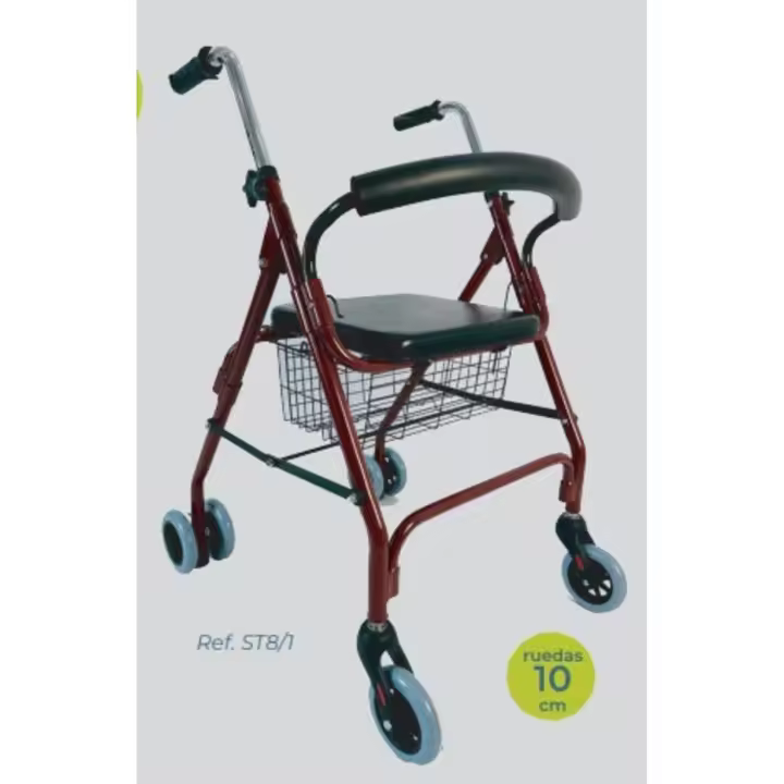 ROLLATOR DE ALUMINIO SANITEC CON FRENOS DE PRESIÓN - 1