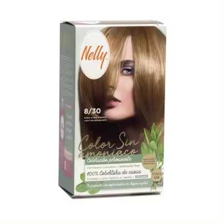 NELLY COLOR SIN AMONIACO 8/30 RUBIO CLARO DORADO - 1