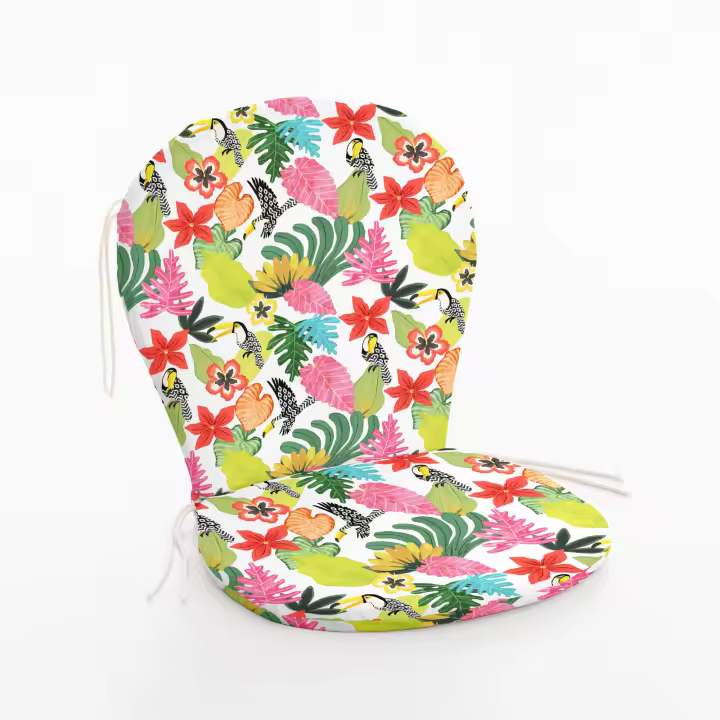 BL Belum Cojín para Silla de Exterior Impermeable y Resistente Al Sol con Cordones Laterales y Banda de Fijación - 1