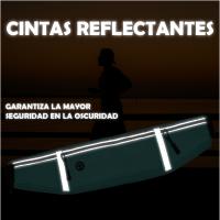 Riñonera Running Deportiva Impermeable, Bolsa Cintura Ajustable 50*11cm, Reflectante Cinturón Running Impermeable con Conector para Auriculares, Riñonera Antirrobo Cartera para Viaje Deporte Correr - details 1