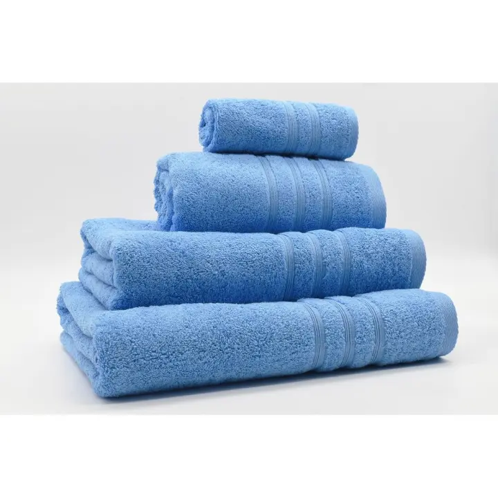 Toalla 100% Algodón de Rizo Americano 500 Gr/m2 Azul Vidal Home (Medidas: 30x50cm, 50x100cm, 70x140cm, 100x150cm) - 1
