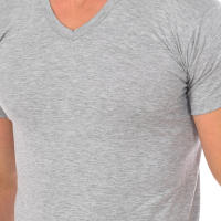 Q-EN-Camiseta interior manga corta y cuello en pico para Hombre 1004