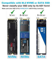 铝制Nvme Sata固态硬盘机箱C型Usb 3.1 Ngff Sata Nvme双协议M.2固态硬盘机箱