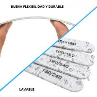 10Pcs Archos De Uñas Lavables De Madera Con 180/240 Grit Para Manicura Y Acrílico Para Hombres Y Mujeres Suministros De Salón - details 2