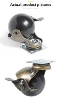 Ruedas De Silla De Oficina Con Giradiscos Universales De Cobre Antiguo 2'' Ruedas De Caster De Bola En Cobre Antiguo Y Latón Para Muebles - details 5