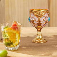 Copa De Vino De Metal 30ml Decorativa Y Multifuncional Estilo Europeo Para Fiesta Colección Viaje Copa De Viaje Vintage - details 9