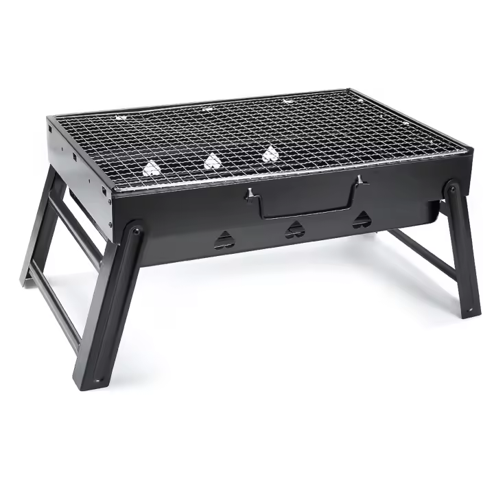 Parrilla Portátil de Carbón Plegable para Asados, BBQ al Aire Libre | Barbacoa Compacta con Rejilla de Acero Inoxidable y Asa de Transporte | Parrillera para Jardín, Camping y Picnic - 1