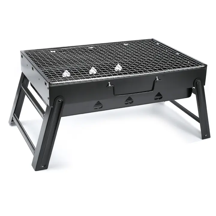 Parrilla Portátil de Carbón Plegable para Asados, BBQ al Aire Libre | Barbacoa Compacta con Rejilla de Acero Inoxidable y Asa de Transporte | Parrillera para Jardín, Camping y Picnic - 1