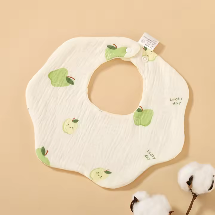 Babero De Algodón Para Bebés 6 Capas Muslin Toalla De Saliva Para Niños Accesorios Nuevos Recién Nacidos Abrigo De Comer - 1