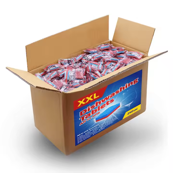 vidaXL Pastillas de Lavavajillas 12 en 1 Tabletas de Limpieza Cantidad 250 pastillas (4.5 kgs), 500 pastillas (9 kgs), 1000 pastillas (18 kgs) - 1