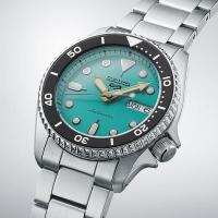 reloj automático buceo Seiko 5 Sports SKX ‘Midi’ Teal SRPK33K1 38mm 100m WR correa de acero - details 1