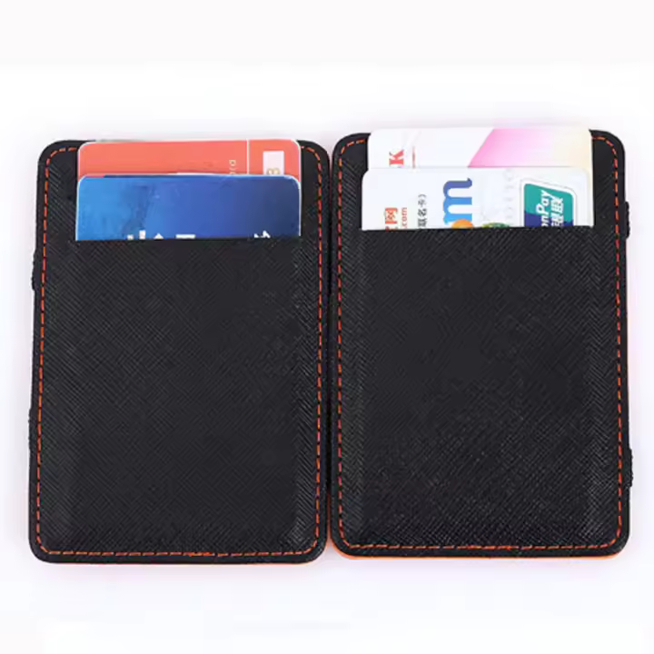 Cartera mágica billetera con cierre fácil para dinero y tarjetas de crédito, con sistema de seguridad RFID y diseño ultrafino - 1