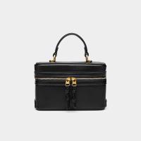 Bolso Pequeño Cuadrado De Moda Para Verano 2024 Negro PU Mujer Bolso De Hombro Portátil Y Elegante Con Cierre Único - details 6