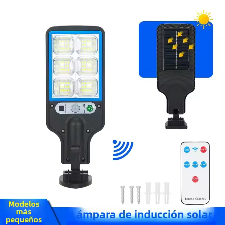 Lámpara Solar Exterior IP65 Con Sensor COB 108 LED Para Jardín Patio Camino 3 Modos De Iluminación Control Remoto Resistente Al Agua - 1