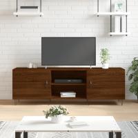 vidaXL Mueble para TV madera de ingeniería 150x30x50 cm en color Negro/Marrón roble/Madera antigua y más | almacenamiento funcional diseño moderno para baño dormitorio sala - details 1