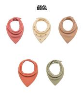 Juego de 5 piezas de babero de gasa triangular para bebé para otoño e invierno - details 1