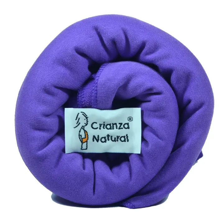 Fular elástico de Crianza Natural, elaborado con algodón orgánico y elastano, increíblemente suave y adaptable, para llevar a bebés desde recién nacido y hasta los 10 Kg de peso. - 1