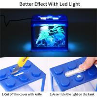 Acuario De Peces Miniatura Creativa DIY Bloques De Construcción Desmontables Para Escritorio Decoración Para Hogar Y Oficina Caja De Alimentación Para Betta - details 3
