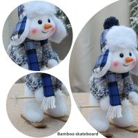 Muñeco De Nieve De Navidad Azul Encantador Muñeco De Nieve De Navidad Figura De Muñeco De Nieve Esquiando Colgante Para Árbol De Navidad Regalo De Año Nuevo - details 10