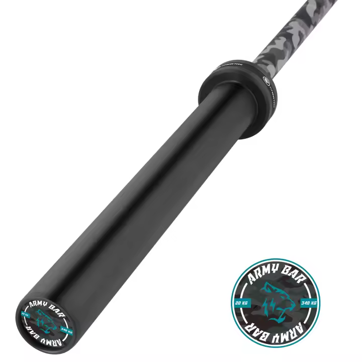 Fitness Tech Barra de camuflaje 2.2m * 50mm 4 rodamientos 365kg Barras para peso libre - 1