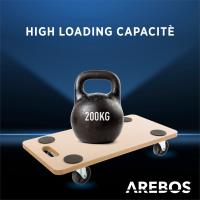 AREBOS Soporte con ruedas - 2 unidades - max 200 kg - MDF - details 13