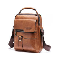 Bolso De Hombro Para Hombre Durable De Cuero PU De Alta Calidad Bolso Cruzado De Viaje Estilo Moda Bolsa De Hombro Unisex - details 2