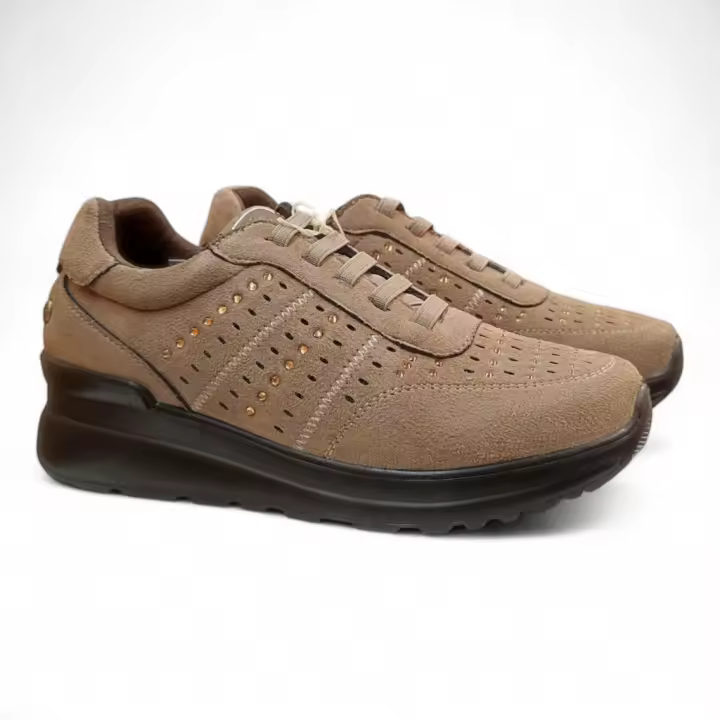Zapato sport Amarpies elásticos taupe - 1