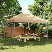 vidaXL Carpa de Fiest Jardín Plegable Pop-up Acero Tela 3x4,5 m Cenador Color Antracita,  Burdeos,  Marrón y mas - details 3