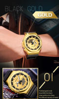 Reloj Deportivo De Lujo Para Hombre SANDA Con Cronógrafo LED Impermeable Y Pantalla Digital Cuarzo Reloj De Pulsera Militar - details 2