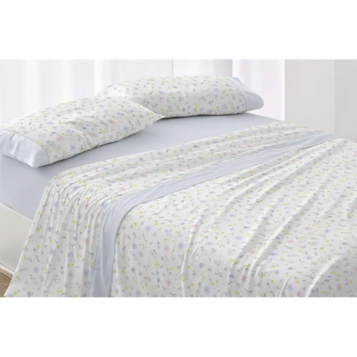 Juego de Sábanas estampadas BURRITO BLANCO DISEÑO 538 Cielo - 1