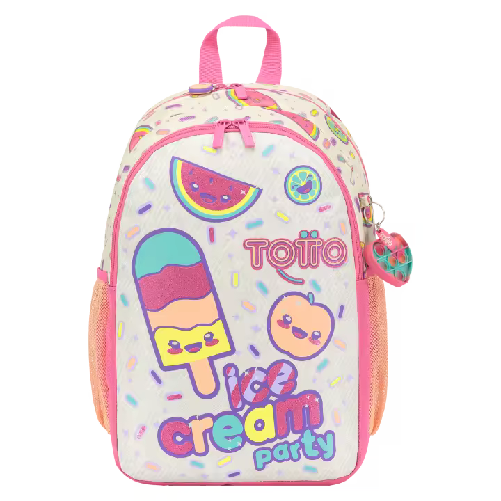 Totto Mochila escolar  Ice Fruit -Dimensiones:28 x 40 x 10 cm-Material: Poliester - 1
