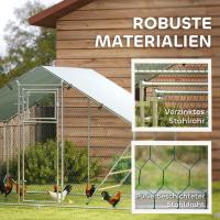 Gallinero de Maple para Gallinas camperas, 300x200x195 cm Gallinero with UV cubierta, Puerta de Alimentación, Comedero colcante, dordero, Gallinero para 6-8 Gallinas, animales Pequeños - details 2