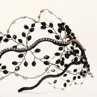 Diadema De Cristal Hecha a Mano Para Mujer Accesorio De Cabello Perla Tiaras De Boda Y Cumpleaños Joyería De Pelo Para Fiesta Involucración - details 6