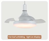 Lámpara De Techo Pequeña Multifuncional LED Moderna Con Control Remoto Silencioso Y Ventilador Invisible Para Sala De Estar Oficina Estudio 40cm - details 26