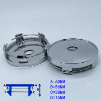 4Pcs 60mm Cubierta De Centro De Eje Para Ruedas De Coche ABS Negro Y Plateado Universal Para Rines De Vehículo Protección Contra Polvo - details 0