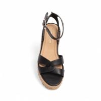 sandalias mujer negras con plataforma cuña de yute correa al tobillo con ajuste de hebilla cómodas y ligeras verano 2025  tendencia 2025 corina - details 1