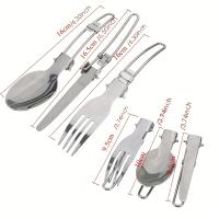 Juego De Olla Y Sartén De Titanio Para Camping Peso Ligero Plegable Portátil Para Senderismo Y Cocina Al Aire Libre Utensilios De Picnic Y Pesca - details 1