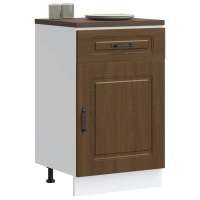 vidaXL Mueble bajo de cocina Kalmar madera ingeniería en color Roble Sonoma/Roble ahumado/Blanco y más | almacenamiento funcional diseño moderno para baño dormitorio sala - details 6