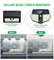 Lámpara De Pared Solar LED Super Brillante Con Sensor De Movimiento PIR Y Inducción Humana IP65 Impermeable Para Exterior Iluminación De Courtyard - details 4