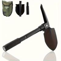 Shovel De Sobrevivencia Compacta 5-en-1 En Acero Inoxidable Duradero Con Compas Lámina Y Abrebotellas Para Aventuras Al Aire Libre - details 3
