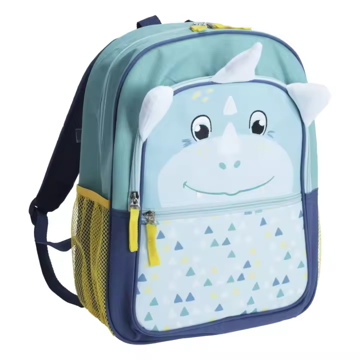 Well Home Mochila infantil diseño dino azul 27x12x36cm - 1