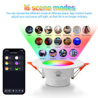 Luz De Tubo Inteligente Bluetooth Graffiti RGB Con Control APP Iluminación Interior Y Focos De Techo 85-265v LED Downlights - details 9