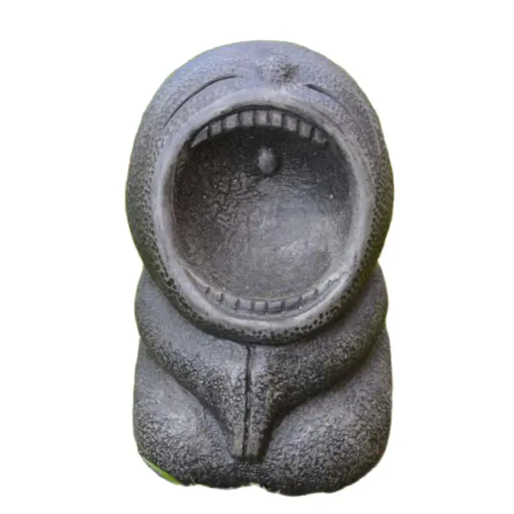 Figura Japonesa Jizo Boca de 14x19cm - Piedra Artificial Resistente a la Intemperie de AnaParra - 1