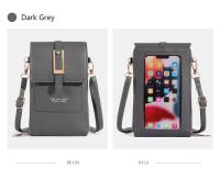 Bolso Bandolera De Cuero Sintético Moda Con Pantalla Táctil Y Pochete Exterior Para Mujer Estilo Inglés Vertical Con Slots Para Tarjetas - details 24